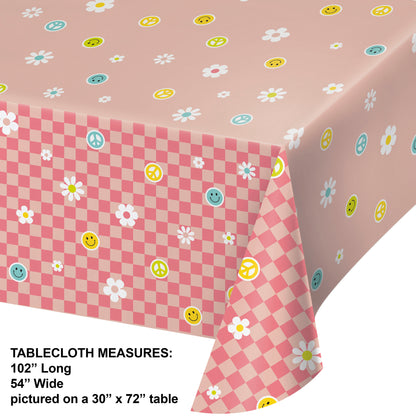 Flower Power Paper Tablecloths 6 ct