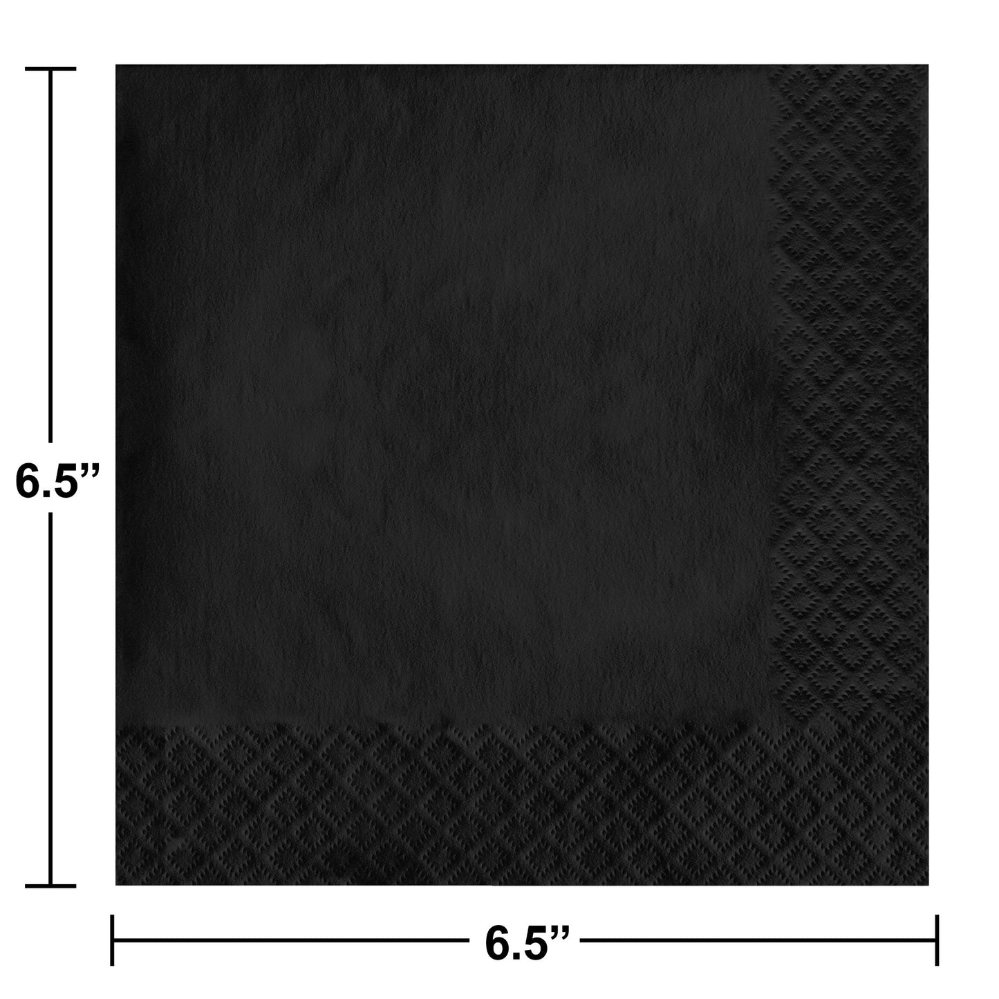Black Velvet 2-Ply Luncheon Napkins 900 ct Dimension Image