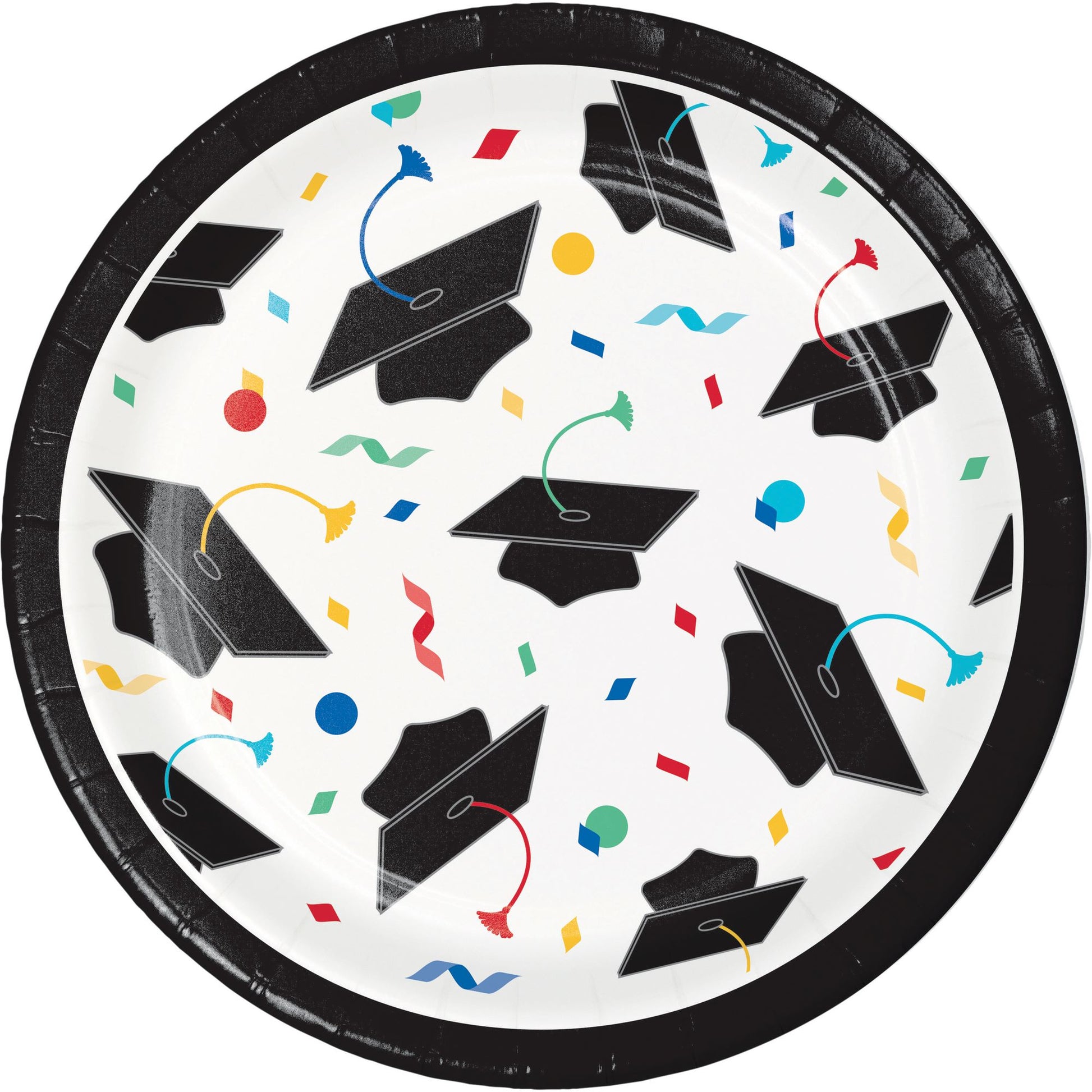 Cap Toss Graduation Dessert Paper Plates 96 ct