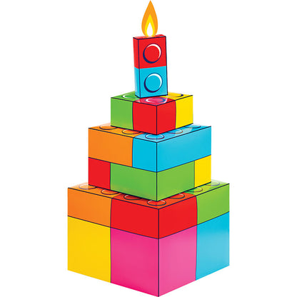 Block Bash Toy Blocks Centerpieces 6 ct