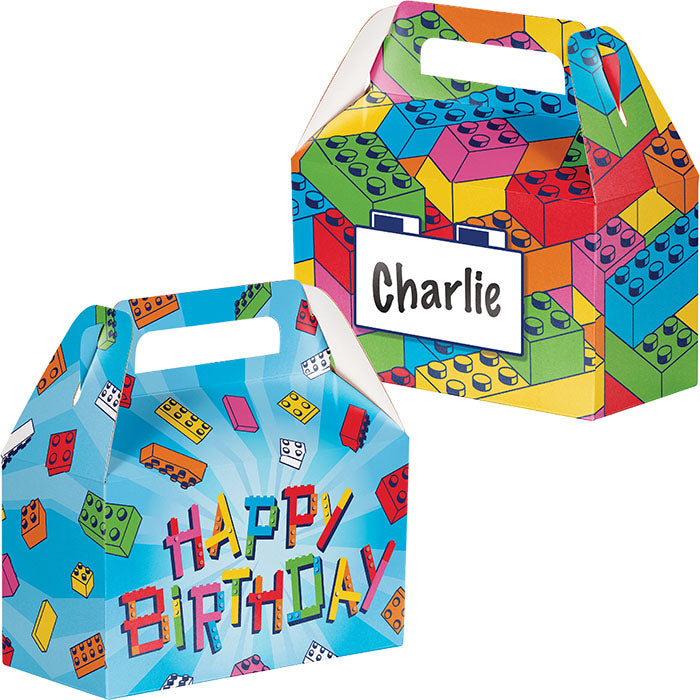 Block Bash Toy Blocks Party Favor Boxes 24 ct