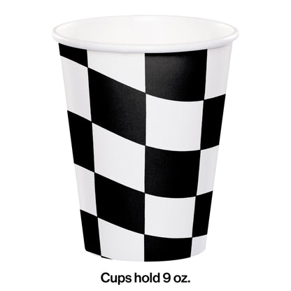 Black and White Check 9 oz Cups 96 ct