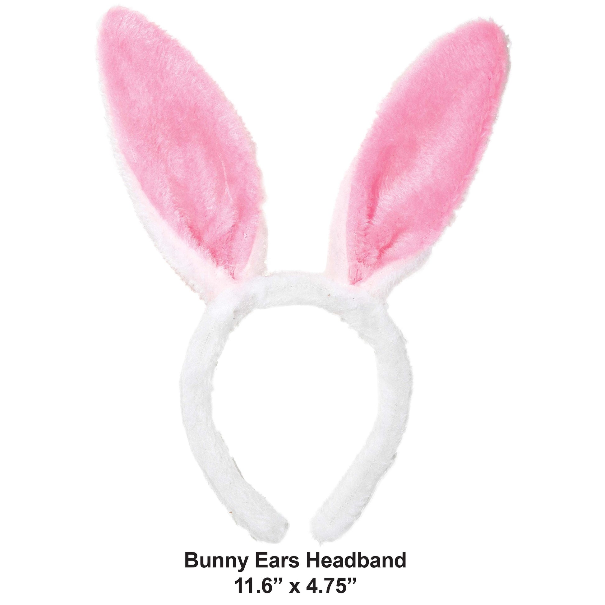 Easter Bunny Ears Fabric Headbands 12 ct dimension image