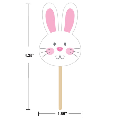 Easter Bunny Wooden Picks 600 ct dimension image