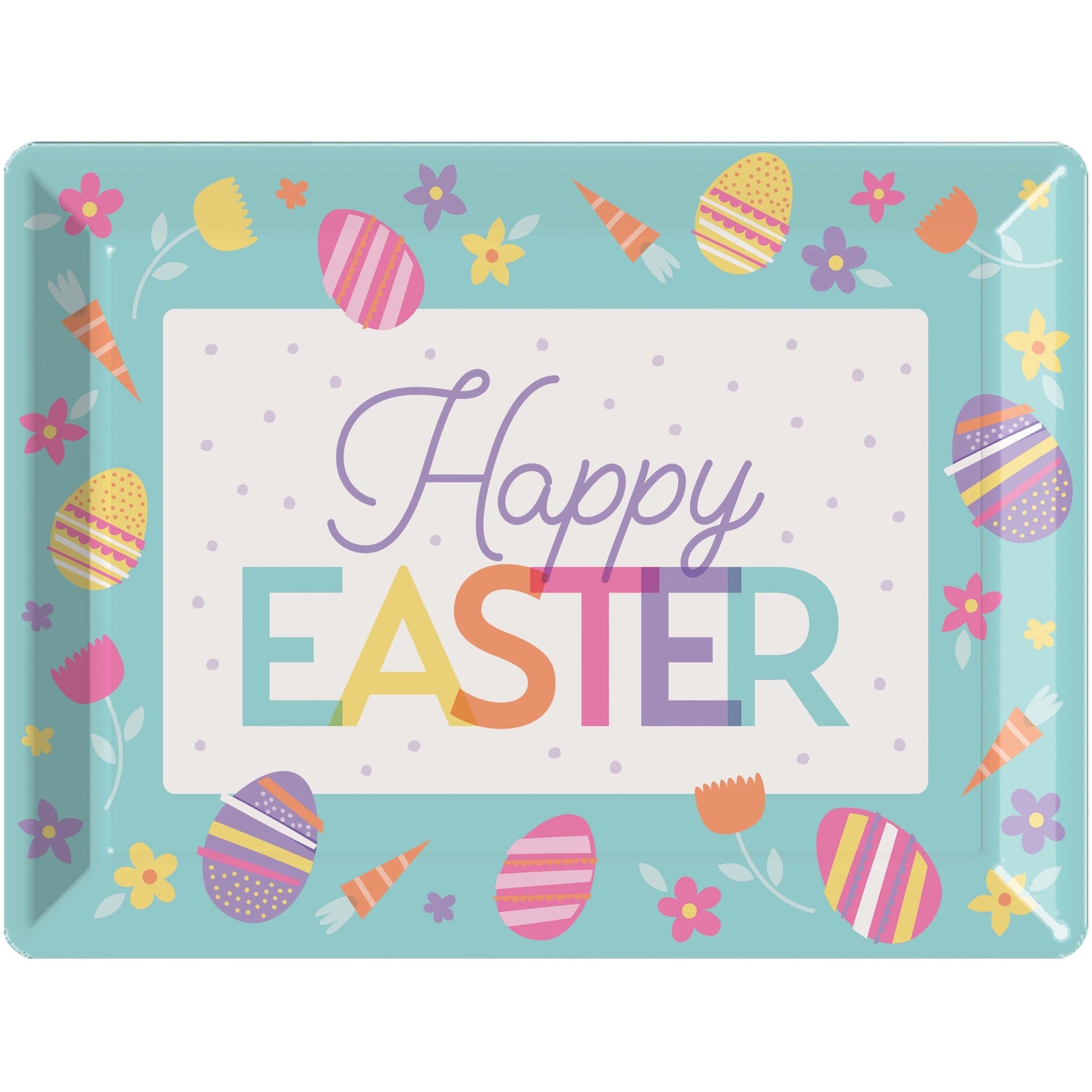 Happy Easter Plastic Trays 12 ct