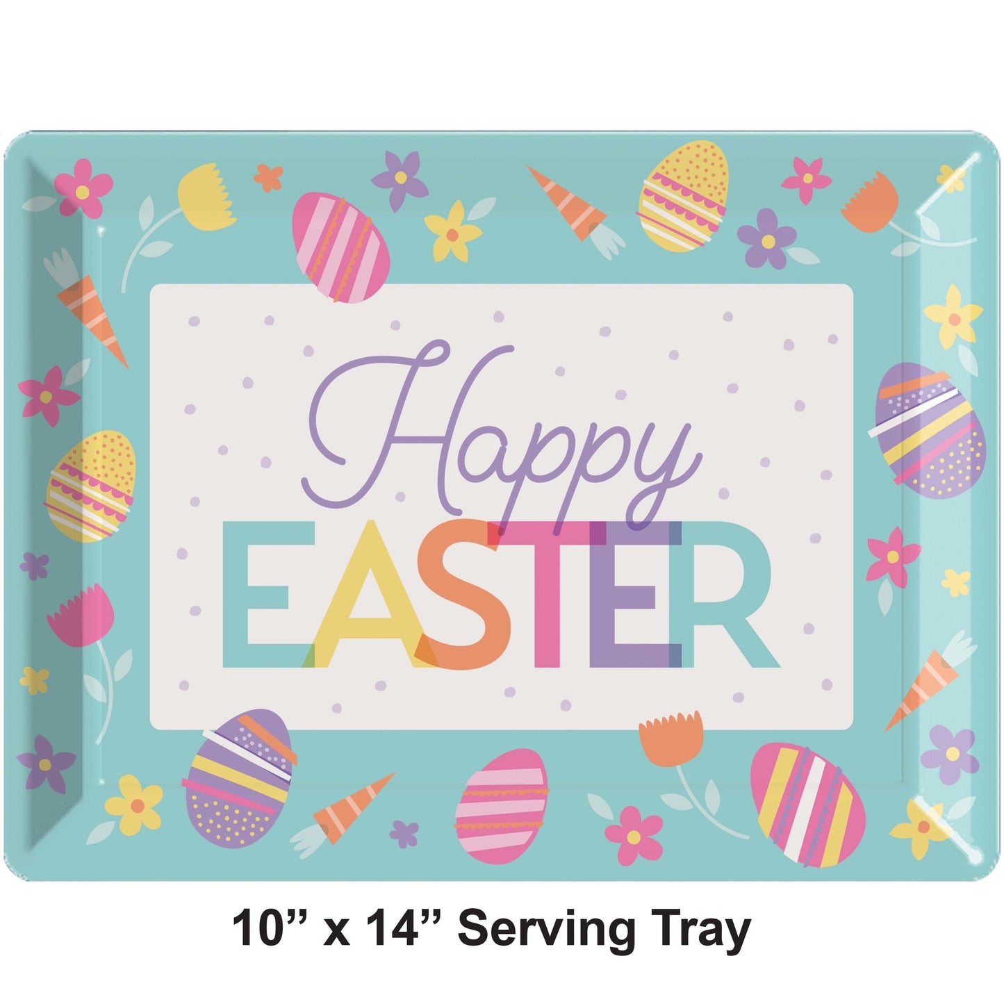 Happy Easter Plastic Trays 12 ct dimension image