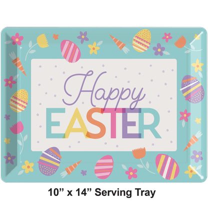Happy Easter Plastic Trays 12 ct dimension image