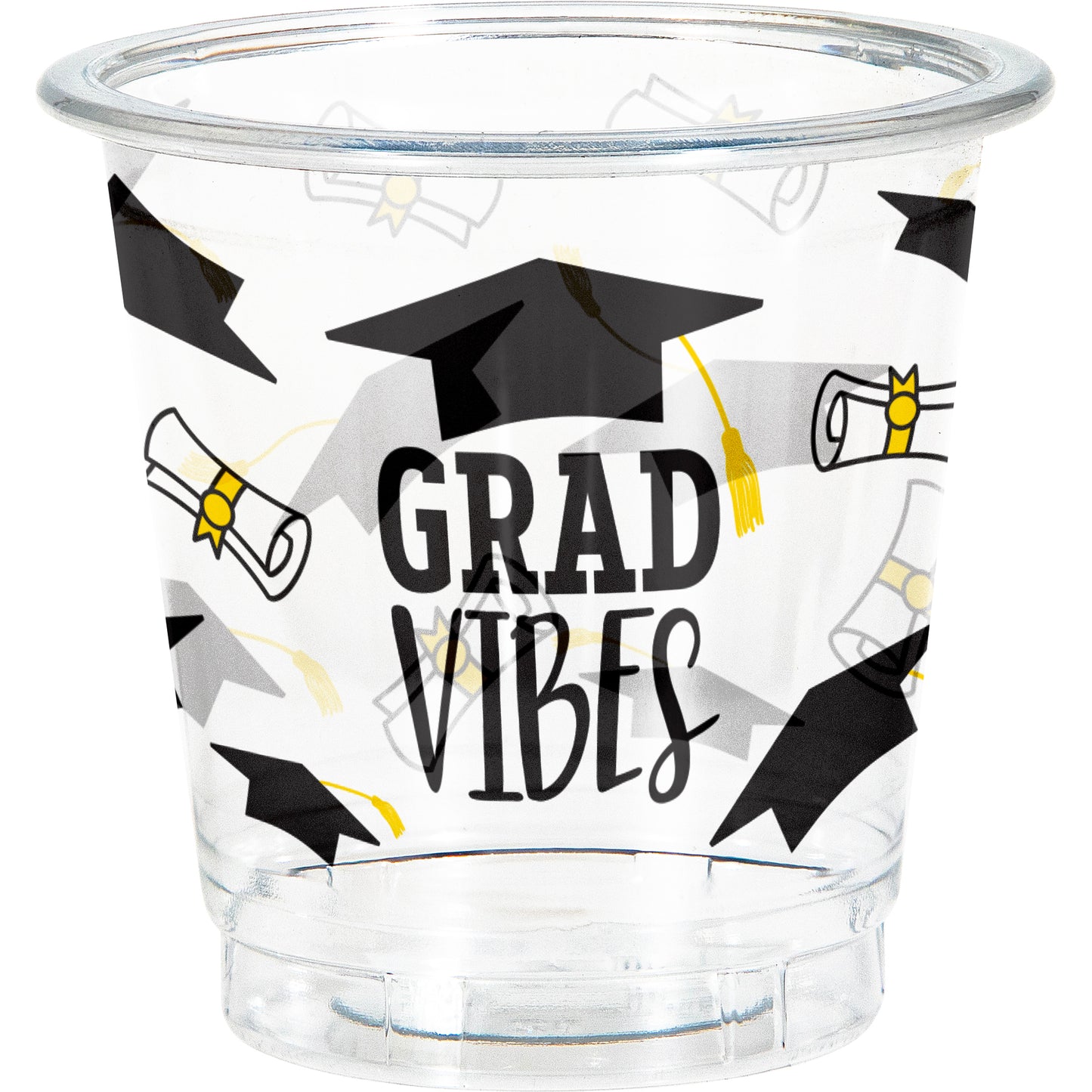 Grad Vibes Plastic 2 oz Shot Glasses 96 ct