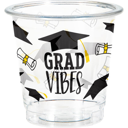 Grad Vibes Plastic 2 oz Shot Glasses 96 ct