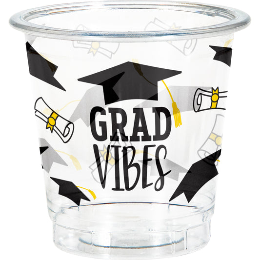 Grad Vibes Plastic 2 oz Shot Glasses 96 ct