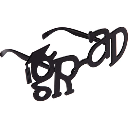 "Grad" Glasses for Graduation Party 12 ct right angle image