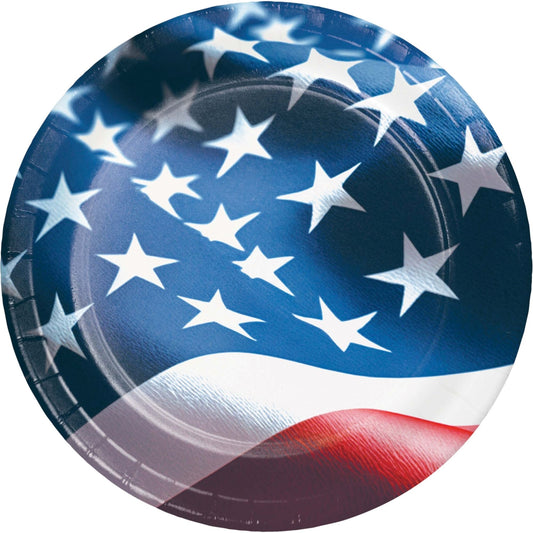 Freedom Flag Dessert Paper Plates 96 ct