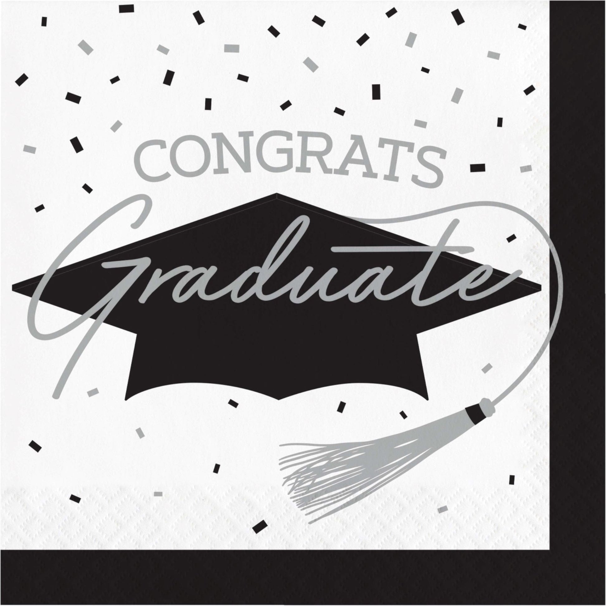 School Spirit White Graduation Luncheon Napkins 360 ct