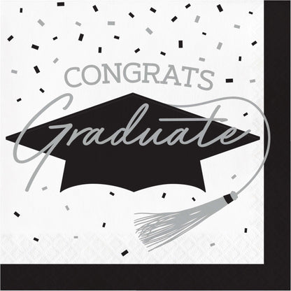 School Spirit White Graduation Luncheon Napkins 360 ct