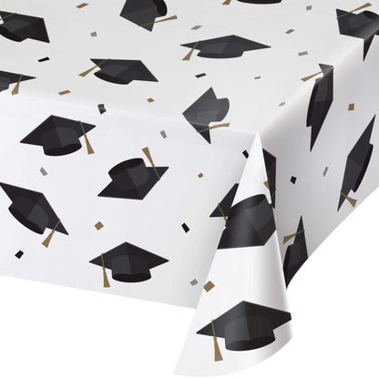 Graduation Cap Paper Tablecloths 12 ct