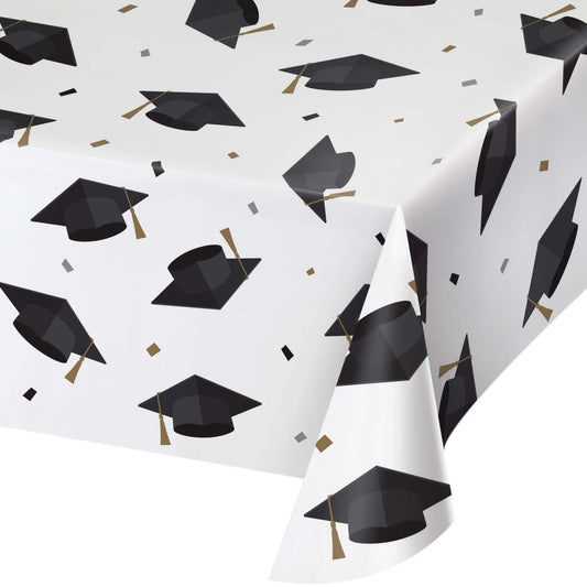 Graduation Cap Paper Tablecloths 12 ct
