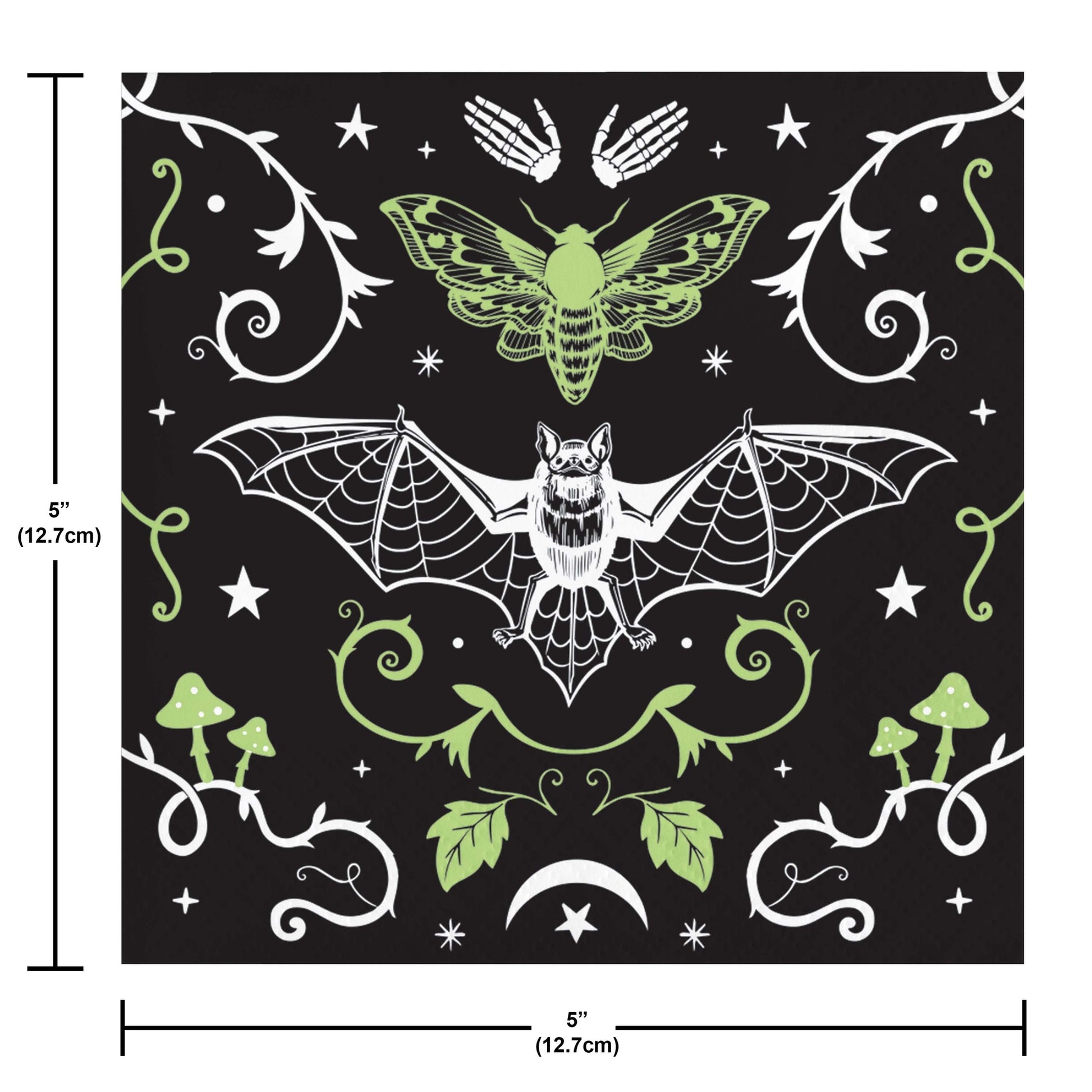 Spooky Season Beverage Napkins 192 ct featuring dimension sizing