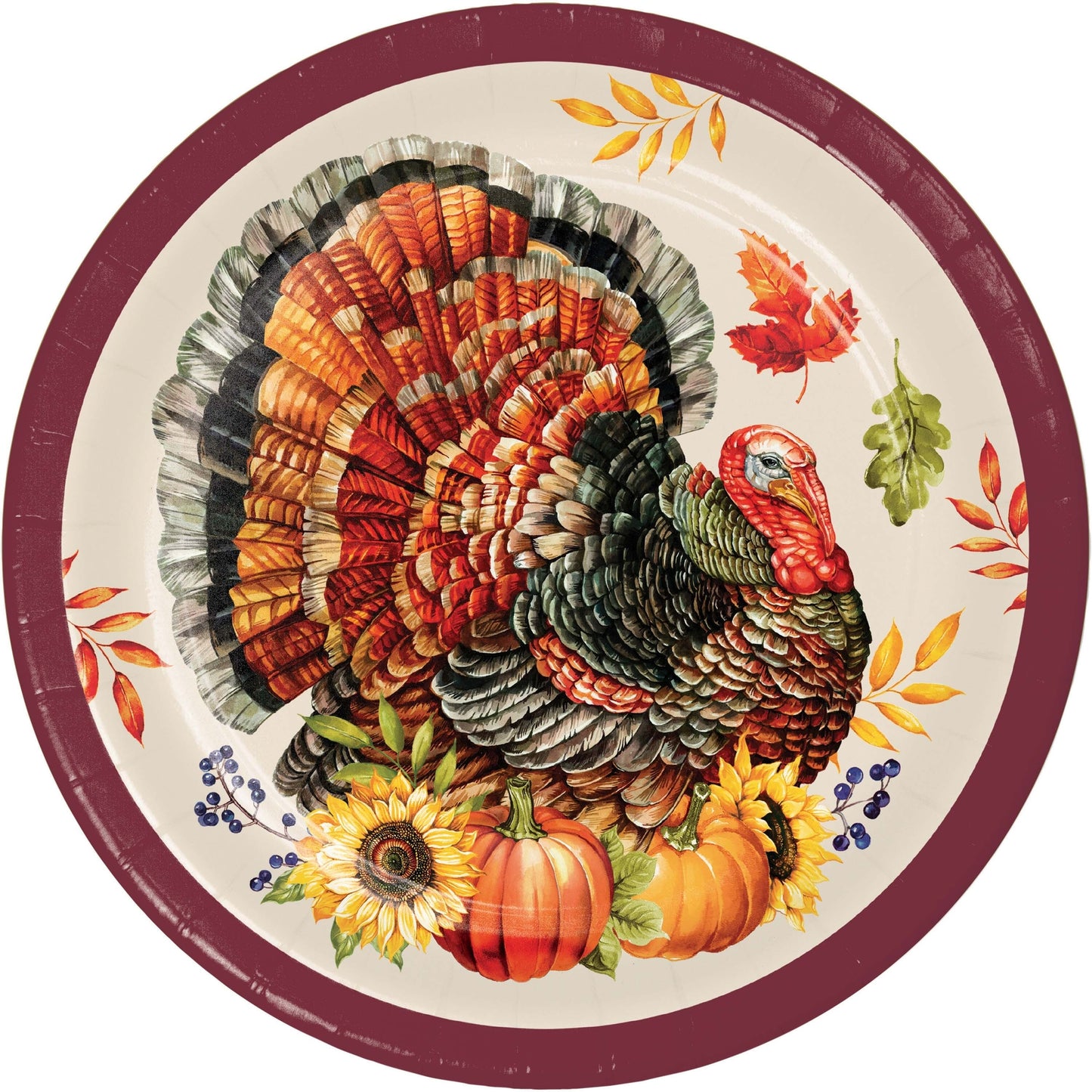 Bountiful Bird Thanksgiving Party Paper Plates 96 ct