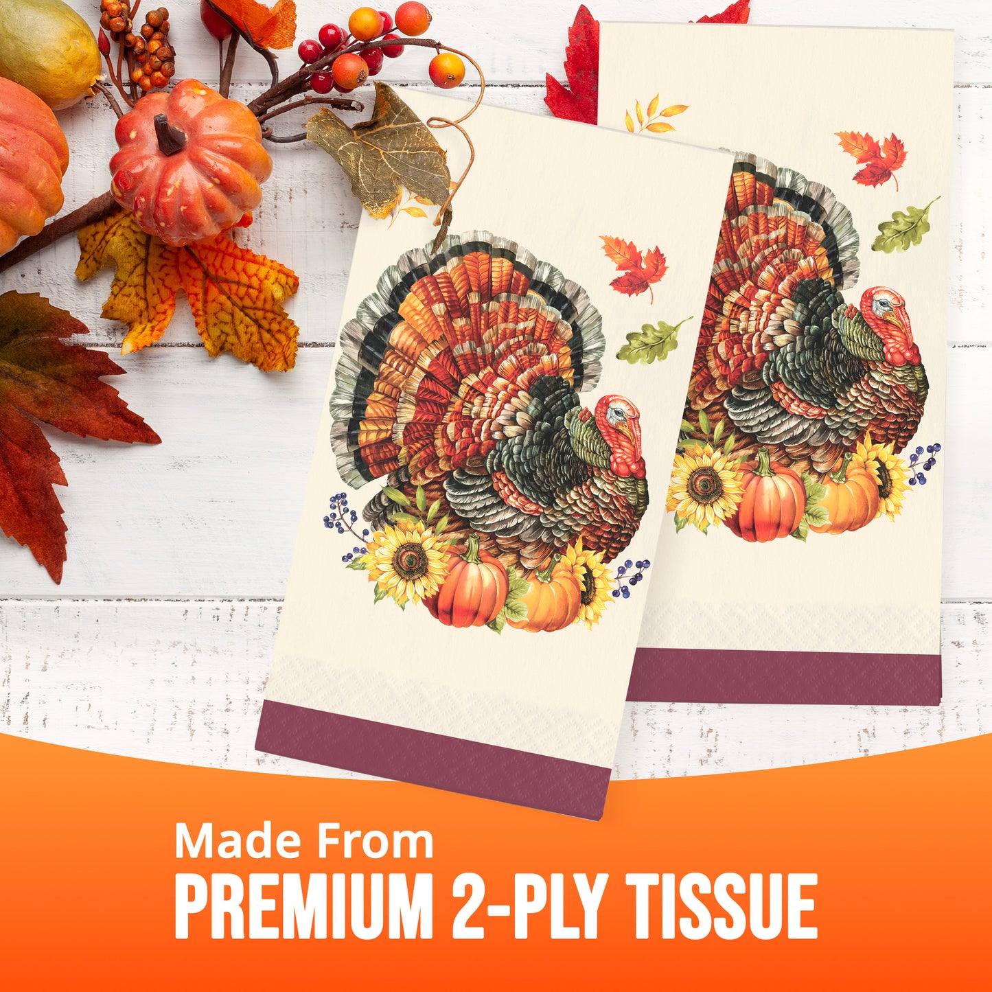 Bountiful Bird Thanksgiving Dinner Napkins 192 ct