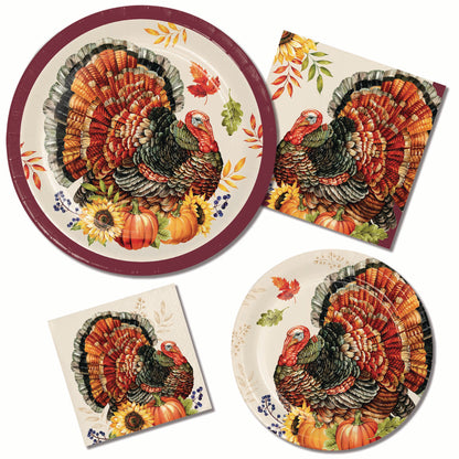 Bountiful Bird Thanksgiving Dinner Napkins 192 ct