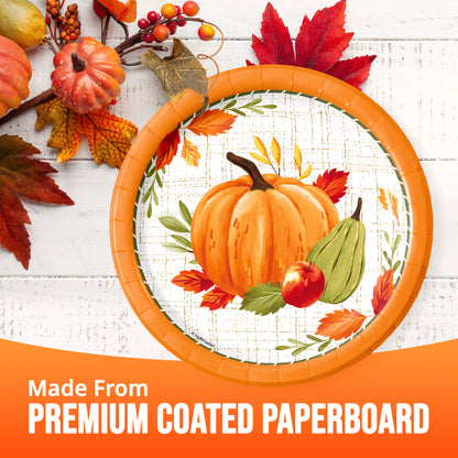 Autumn Orchard Fall Dessert Paper Plates 96 ct
