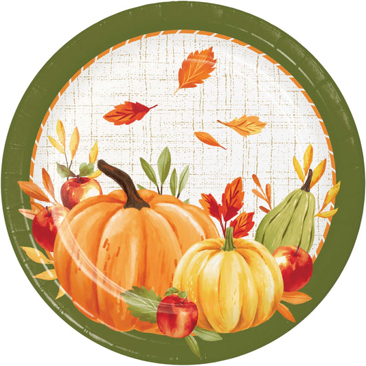 Autumn Orchard Fall Party Paper Plates 96 ct