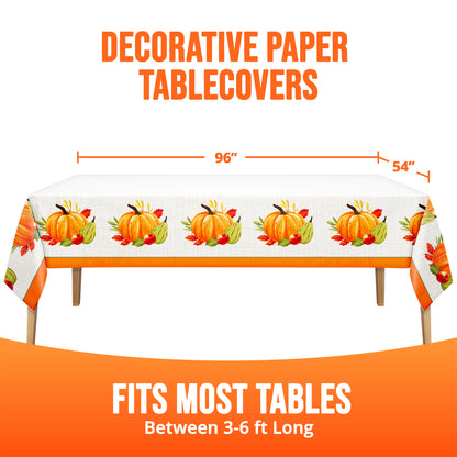 Autumn Orchard Fall Paper Tablecloths 12 ct