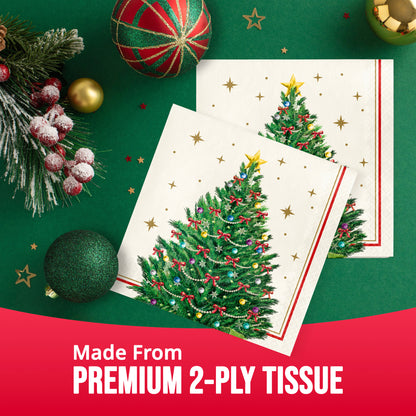 Sparkling Spruce Christmas Party Paper Napkins 192 ct