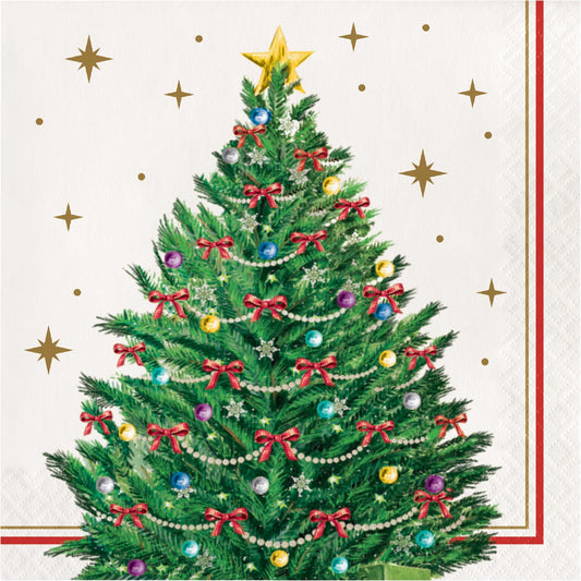 Sparkling Spruce Christmas Party Paper Napkins 192 ct