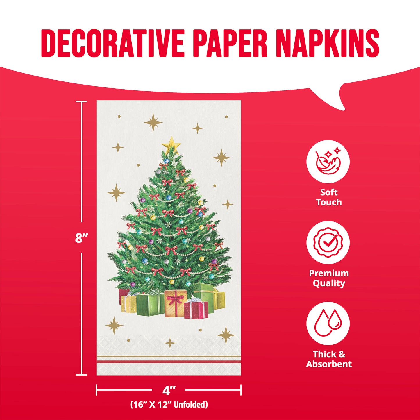 Sparkling Spruce Dinner Napkins 192 ct