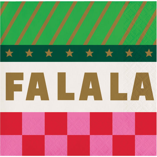 Holiday Hues Fa La La Beverage Paper Napkins 192 ct