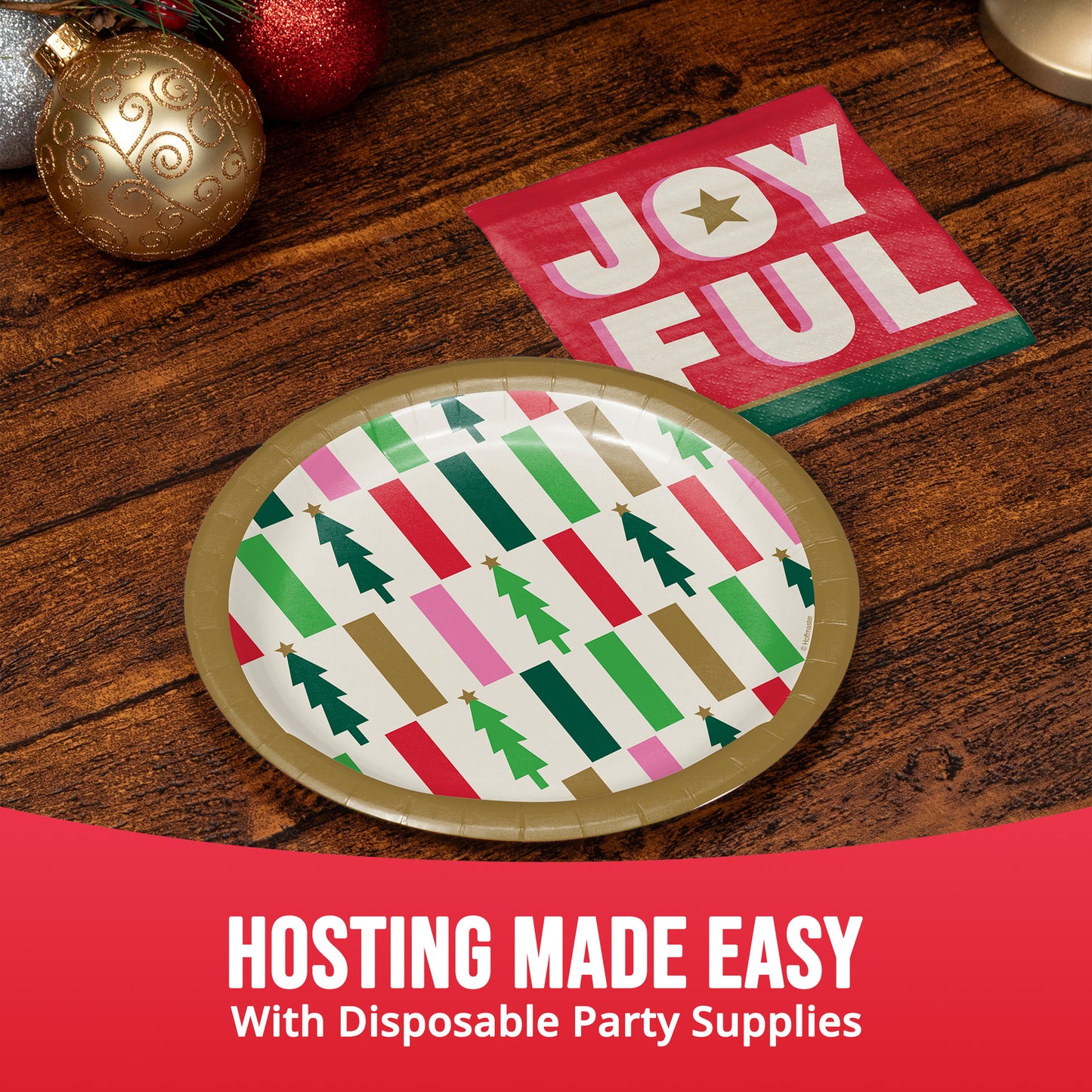 Holiday Hues Joyful Beverage Paper Napkins 192 ct