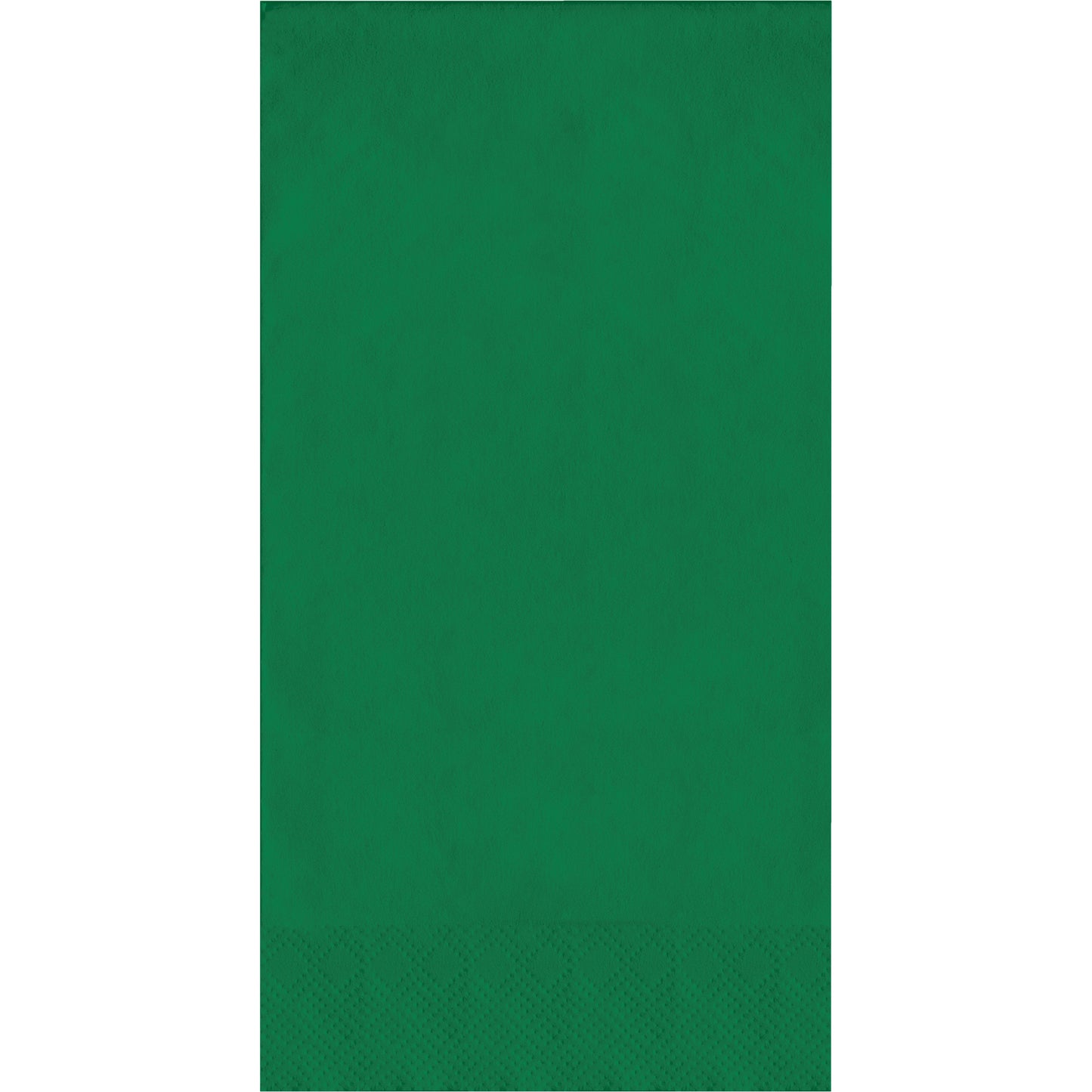 Green napkin on a white background