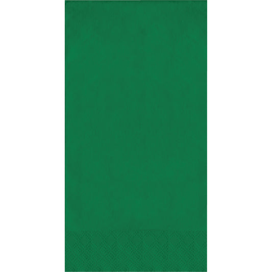 Green napkin on a white background