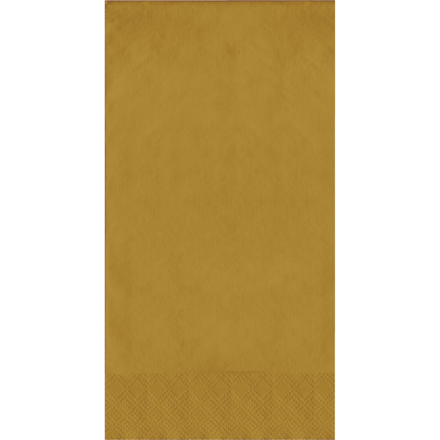 Gold guest towels with a textured pin emboss pattern on a white background