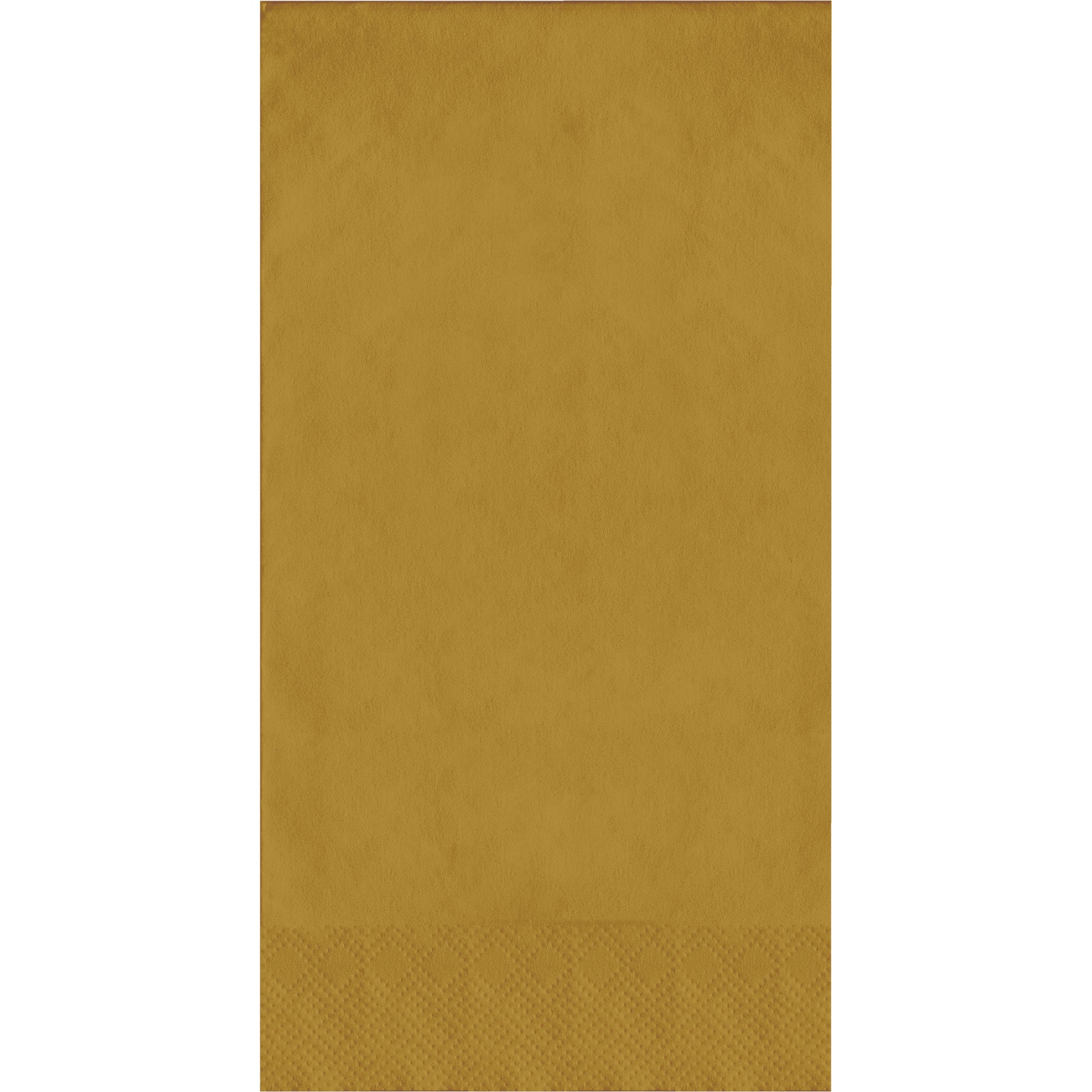Gold guest towels with a textured pin emboss pattern on a white background