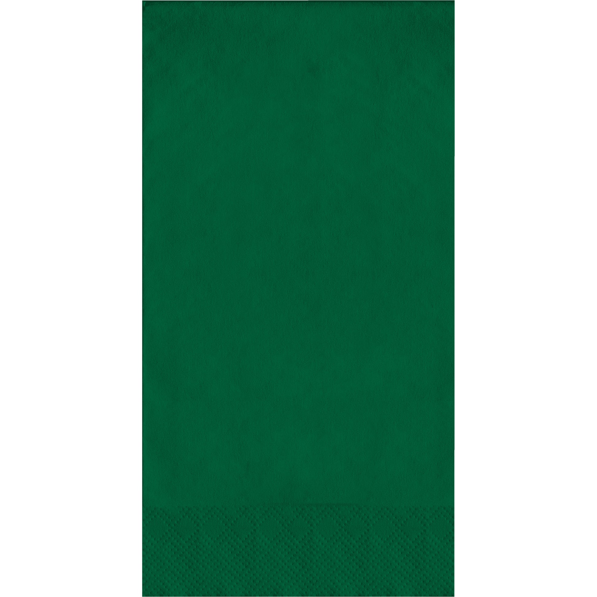 Green napkin with a textured pattern on a white background