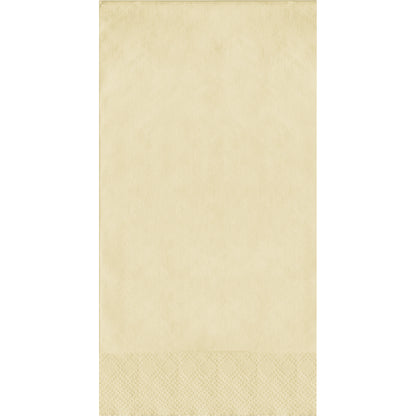 Ivory pin embossed dinner napkin on a white background