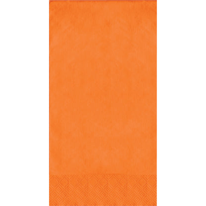 Orange napkins on a white background