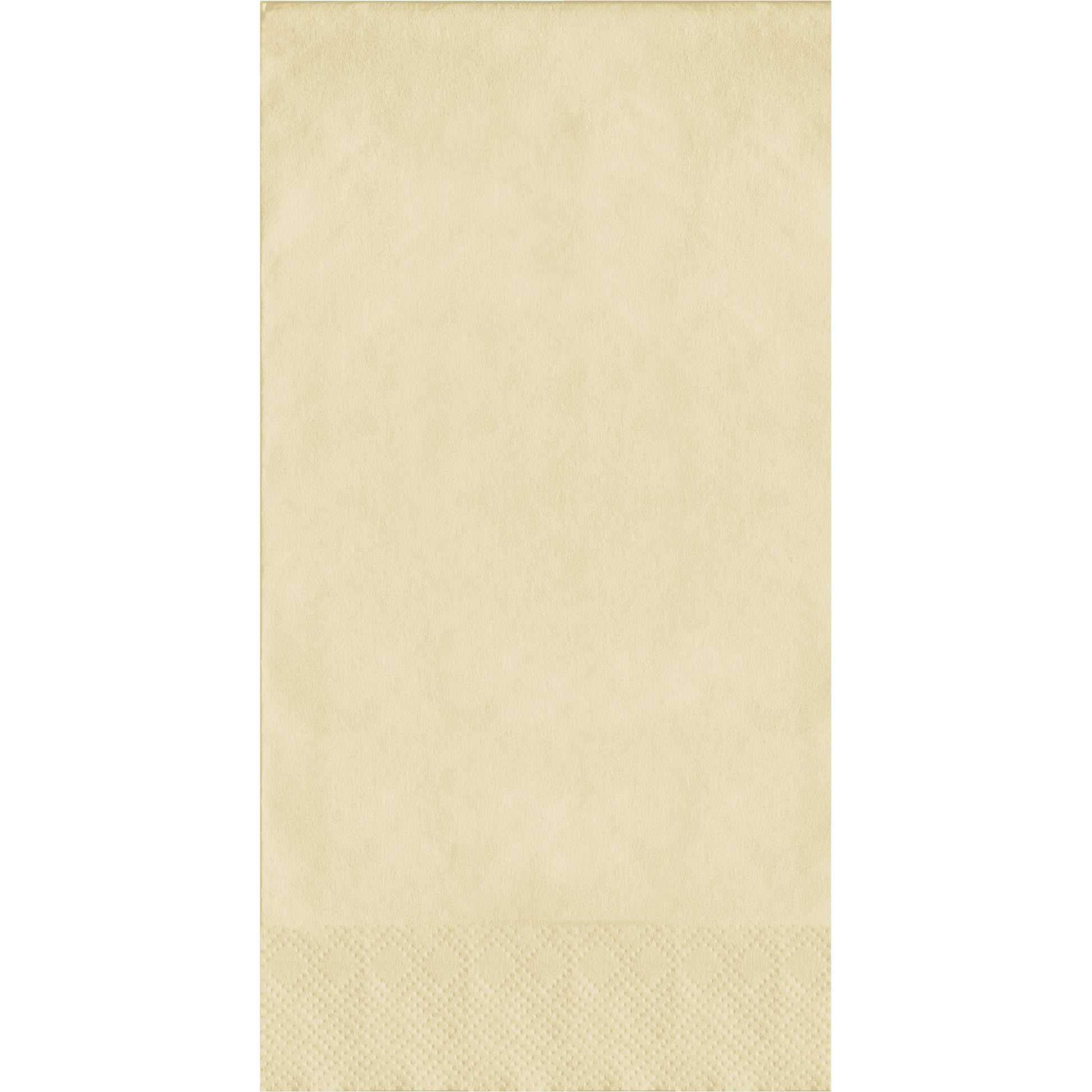 Ivory pin embossed dinner napkin on a white background