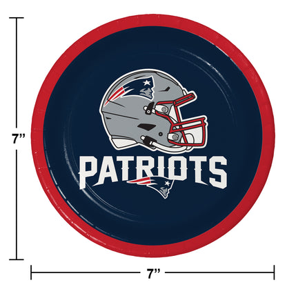 New England Patriots Dessert Plates 96 ct