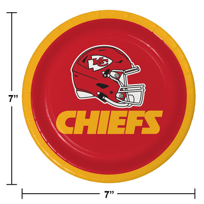 Kansas City Chiefs Dessert Plates 96 ct