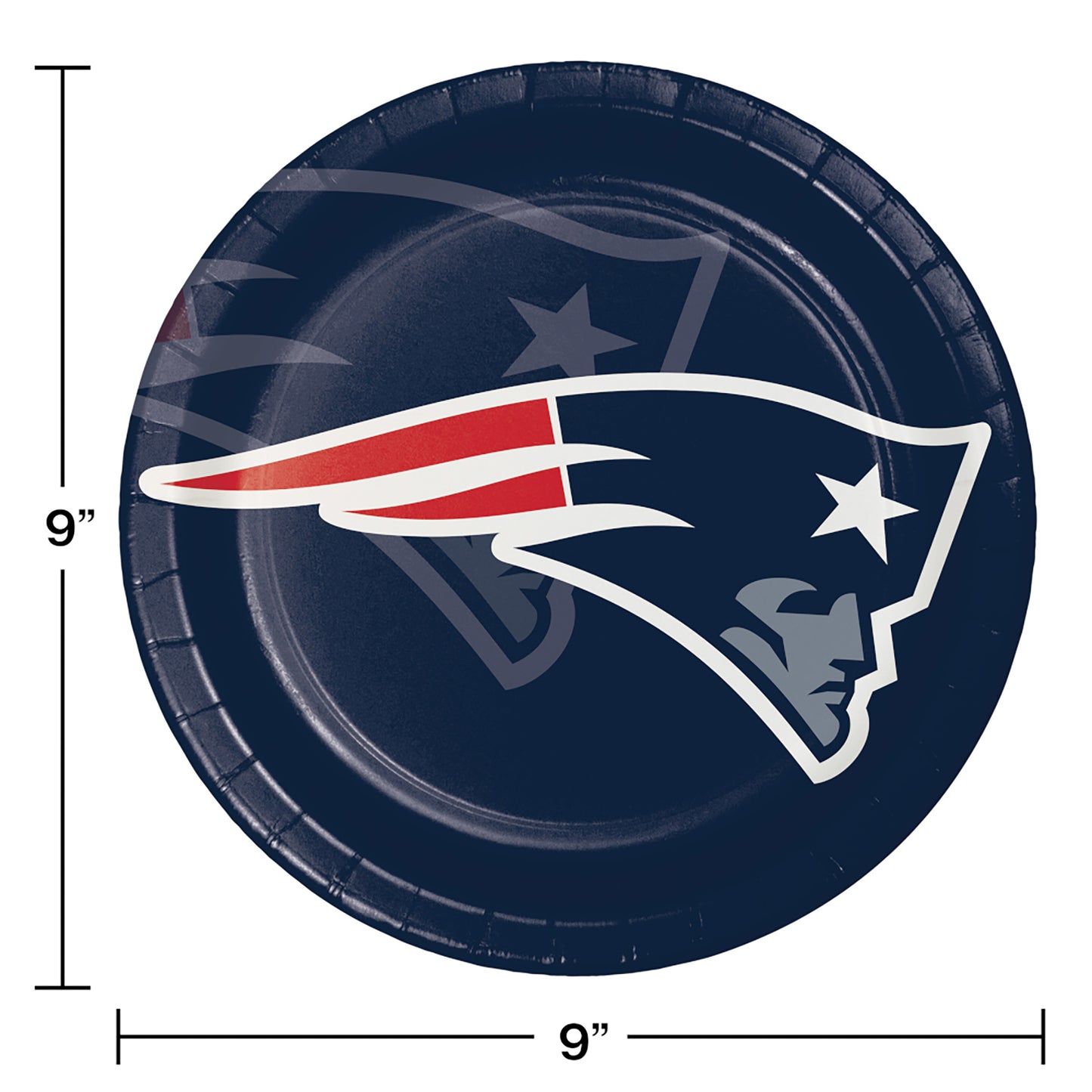 New England Patriots Dinner Plates 96 ct