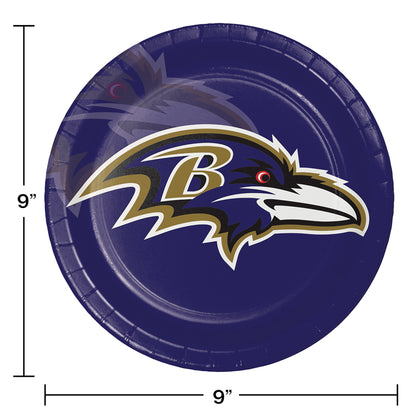 Baltimore Ravens Dinner Plates 96 ct