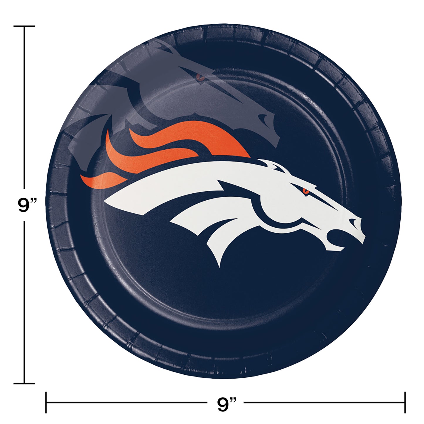 Denver Broncos Dinner Plates 96 ct