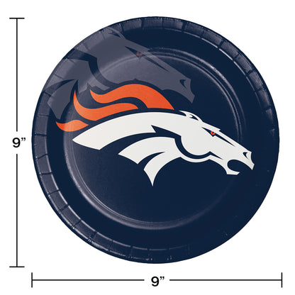 Denver Broncos Dinner Plates 96 ct