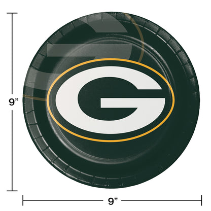Green Bay Packers Dinner Plates 96 ct