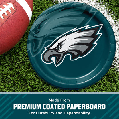 Officially Licensed Philadelphia Eagles NFL Football Dinner Plates 96 ct Bulk