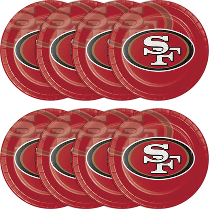 San Francisco 49ers Dinner Plates 96 ct