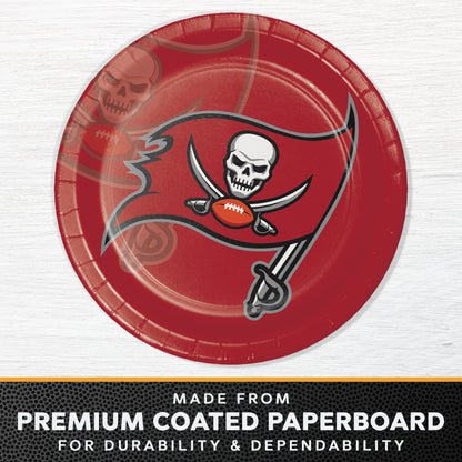 Tampa Bay Buccaneers Dinner Plates 96 ct